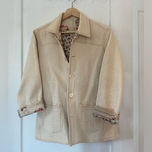 Reversible Cream/Floral Quilted Jacket